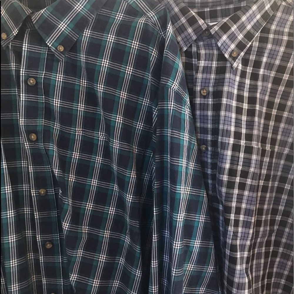 2 Harbor Bay 2XL long sleeve button down shirts